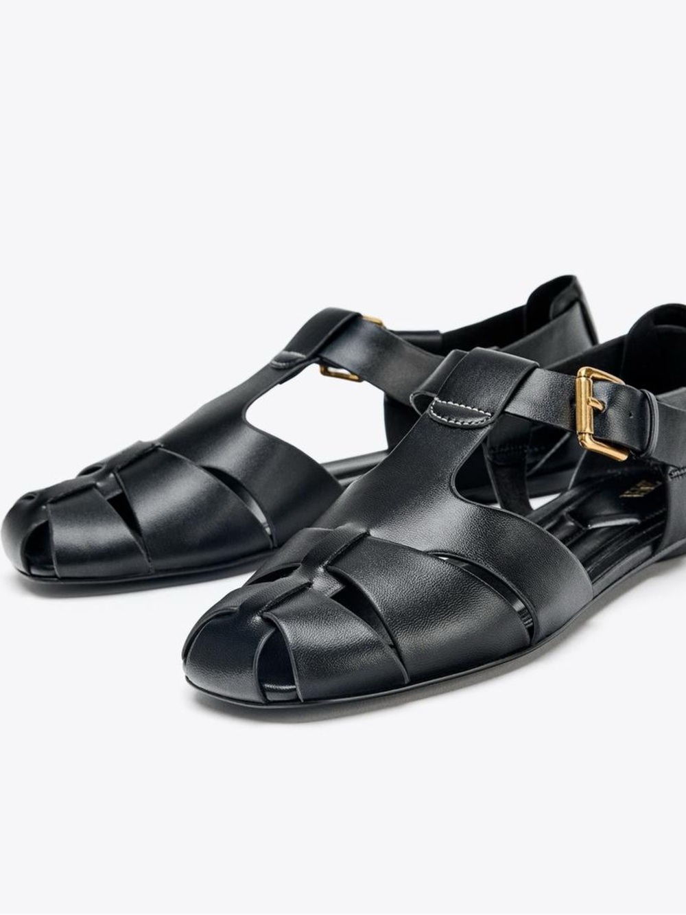 ZARA Black Flat Fisherman Women’s
Sandals Black NWT 8 (39)